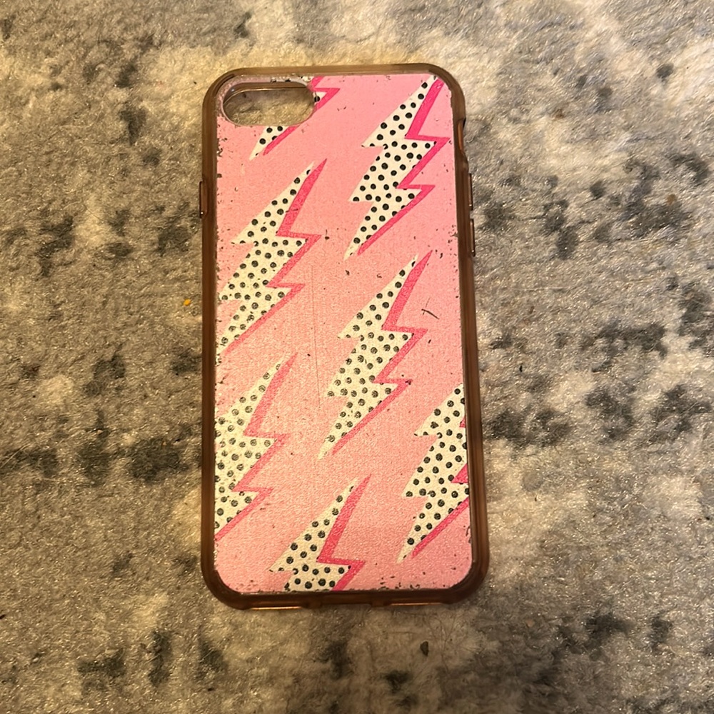 Pink Lightning Bolt Phone Case for iPhone SE